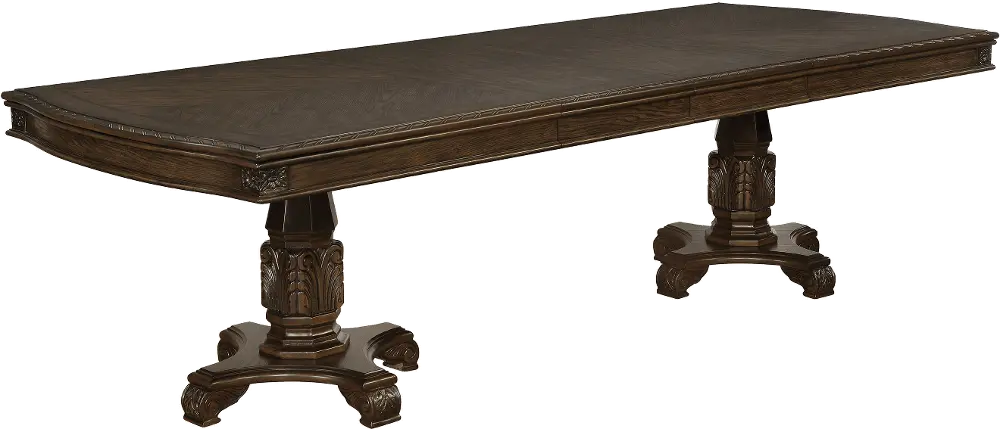 Renaissance Traditional Dark Brown Dining Room Table-1