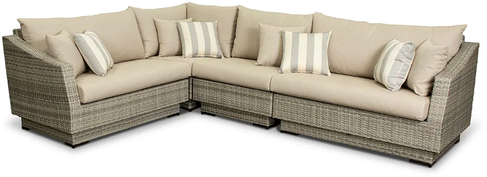 Pebble 4 Piece Patio Sectional - Cannes-1