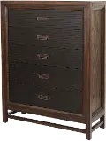 Branson Brown and Black Chest of Drawers
