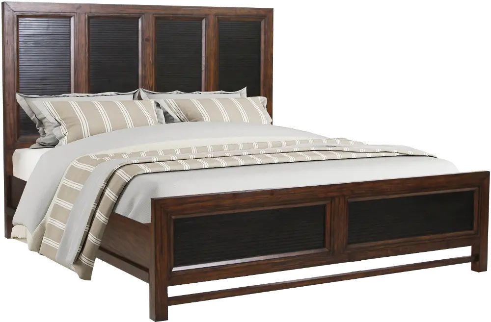 Branson Brown and Black King Bed-1