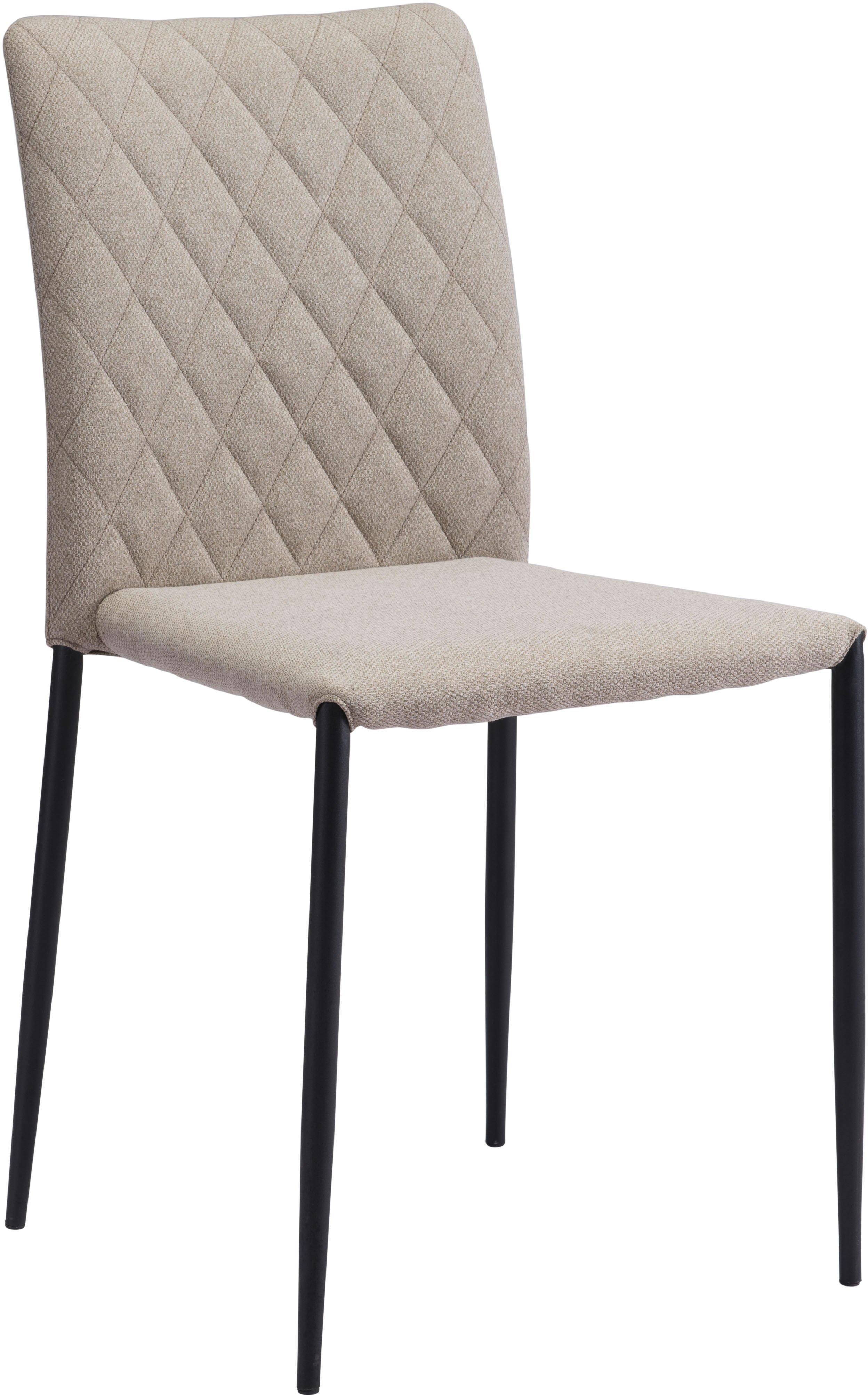 Photos - Chair Zuo Modern Harve Beige Upholstered Dining Room   101900(Set of 2)