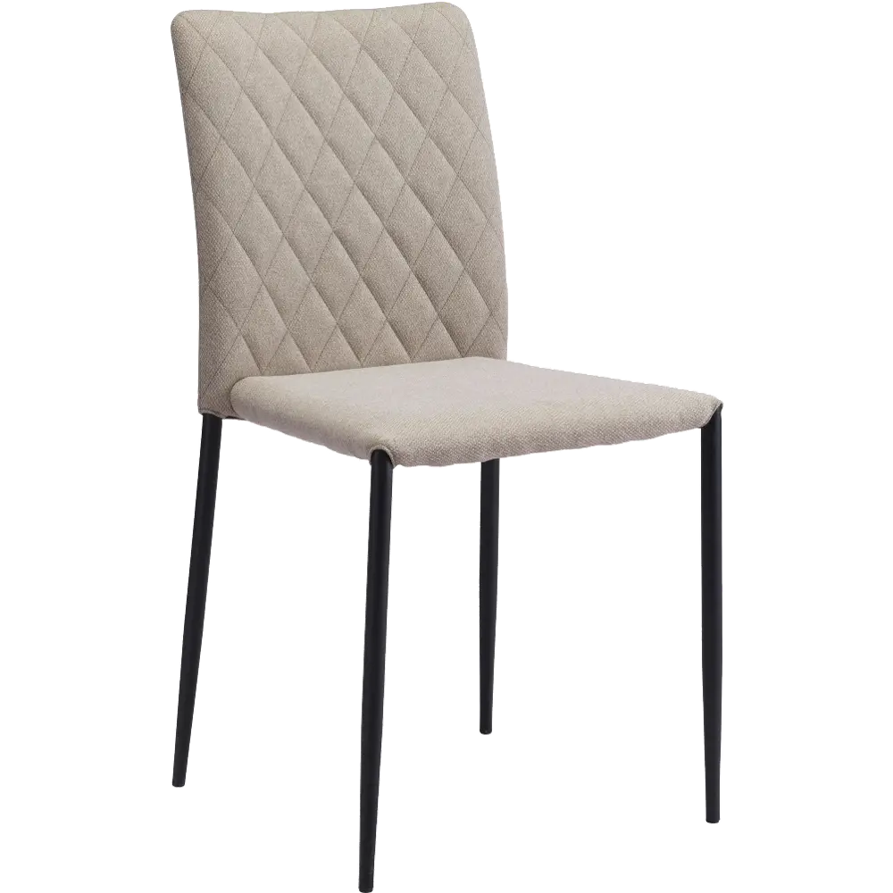 Harve Beige Upholstered Dining Room Chair (Set of 2)-1