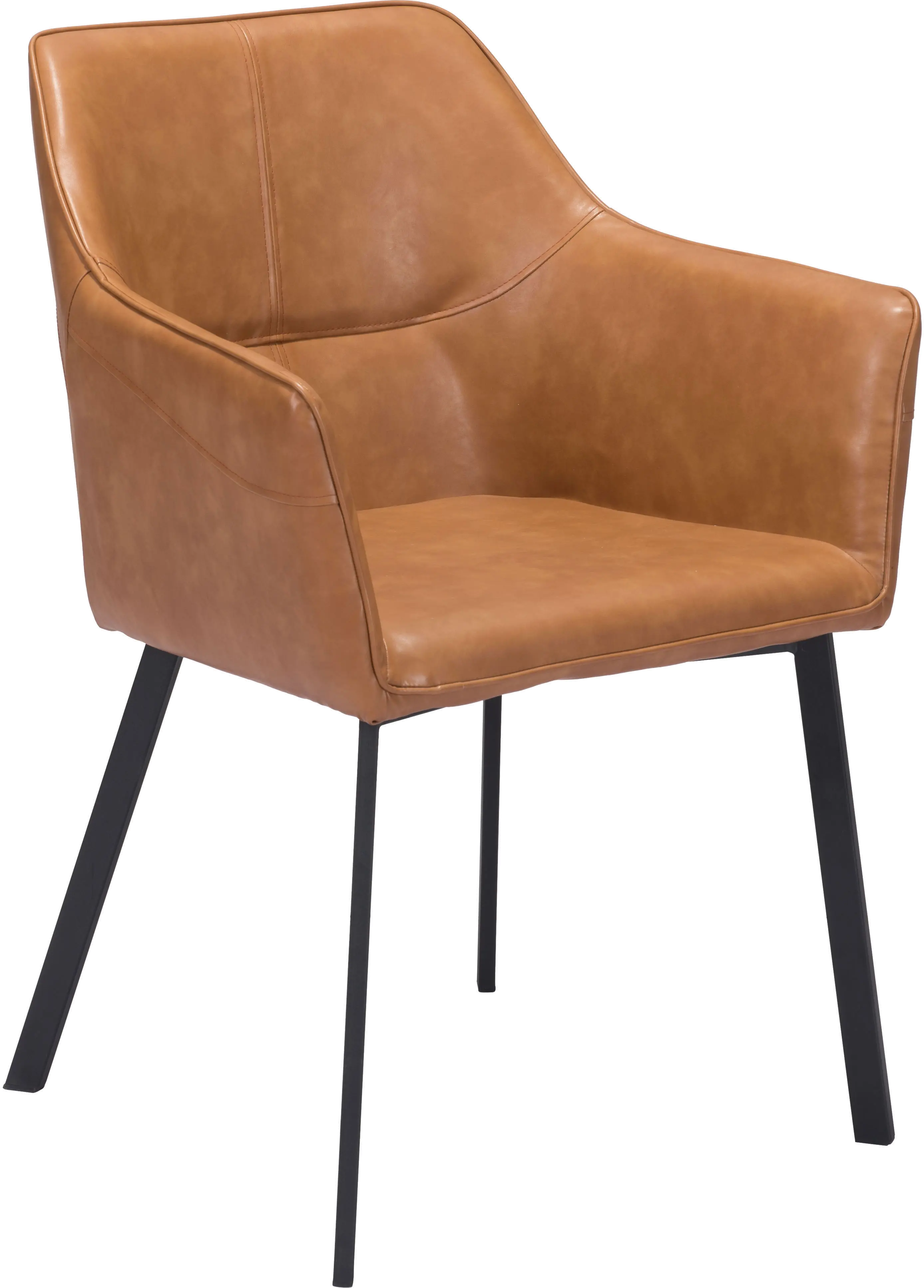Brown Upholstered Dining Room Armchair (Set of 2) - Loiret