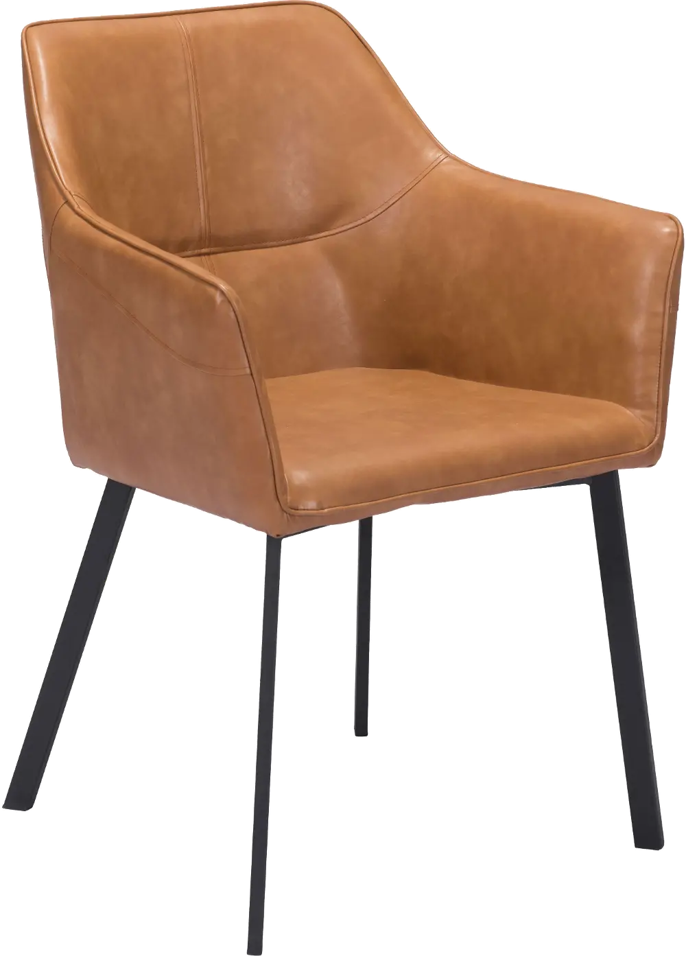 Brown Upholstered Dining Room Armchair (Set of 2) - Loiret-1
