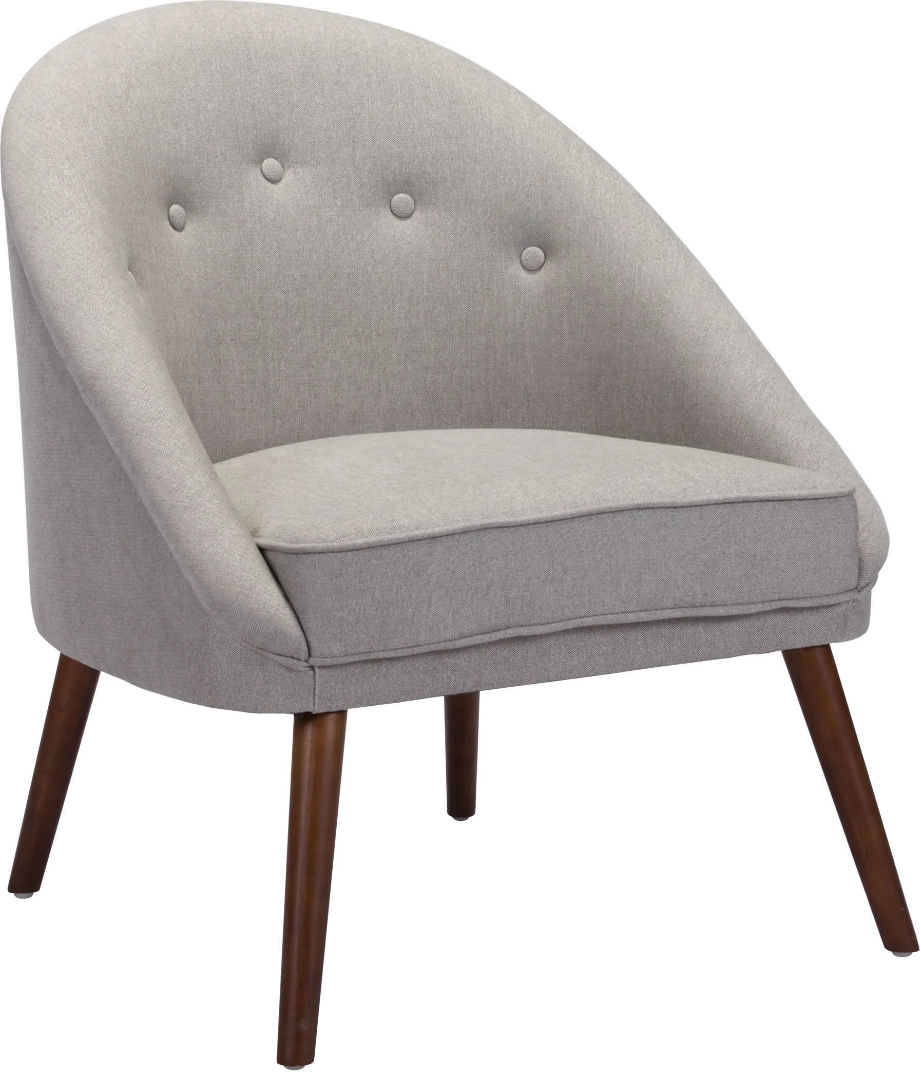 Cruise Mid Century Modern Gray Accent Chair