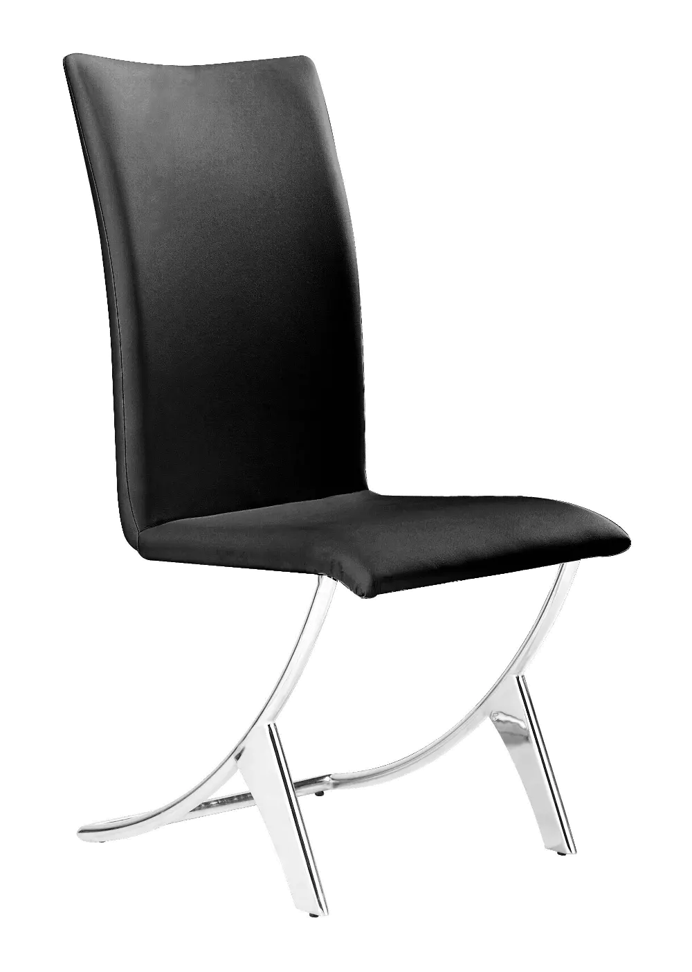Modern Black Upholstered Dining Room Chair (Set of 2) - Delfin-1