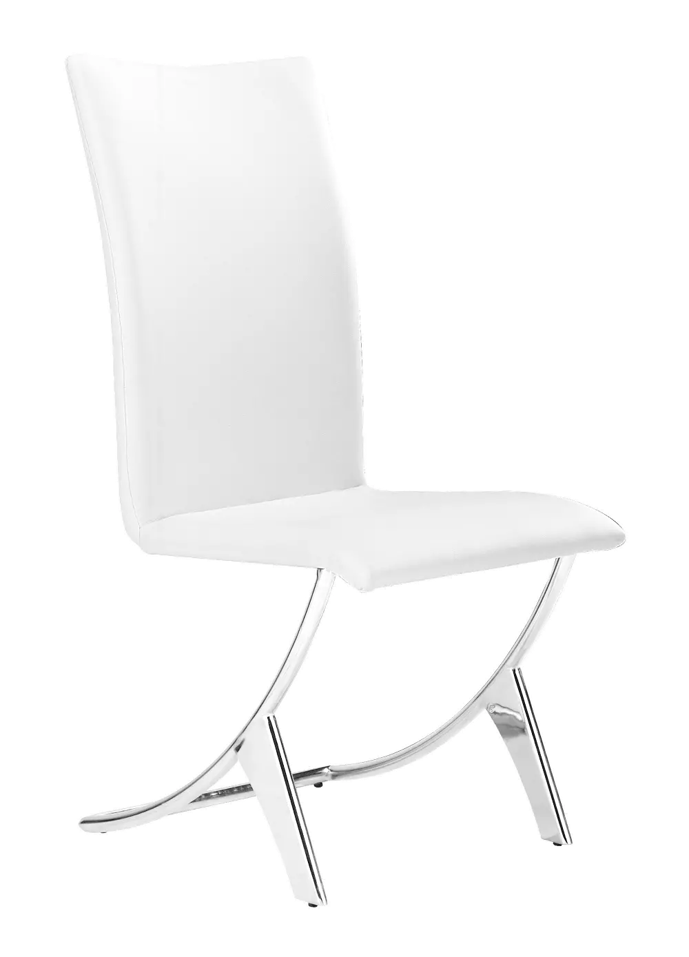 Modern White Upholstered Dining Room Chair (Set of 2) - Delfin-1