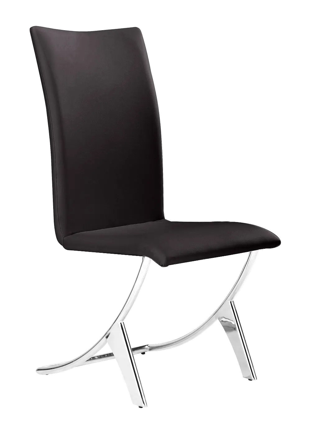 Modern Dark Brown Upholstered Dining Room Chair (Set of 2) - Delfin-1