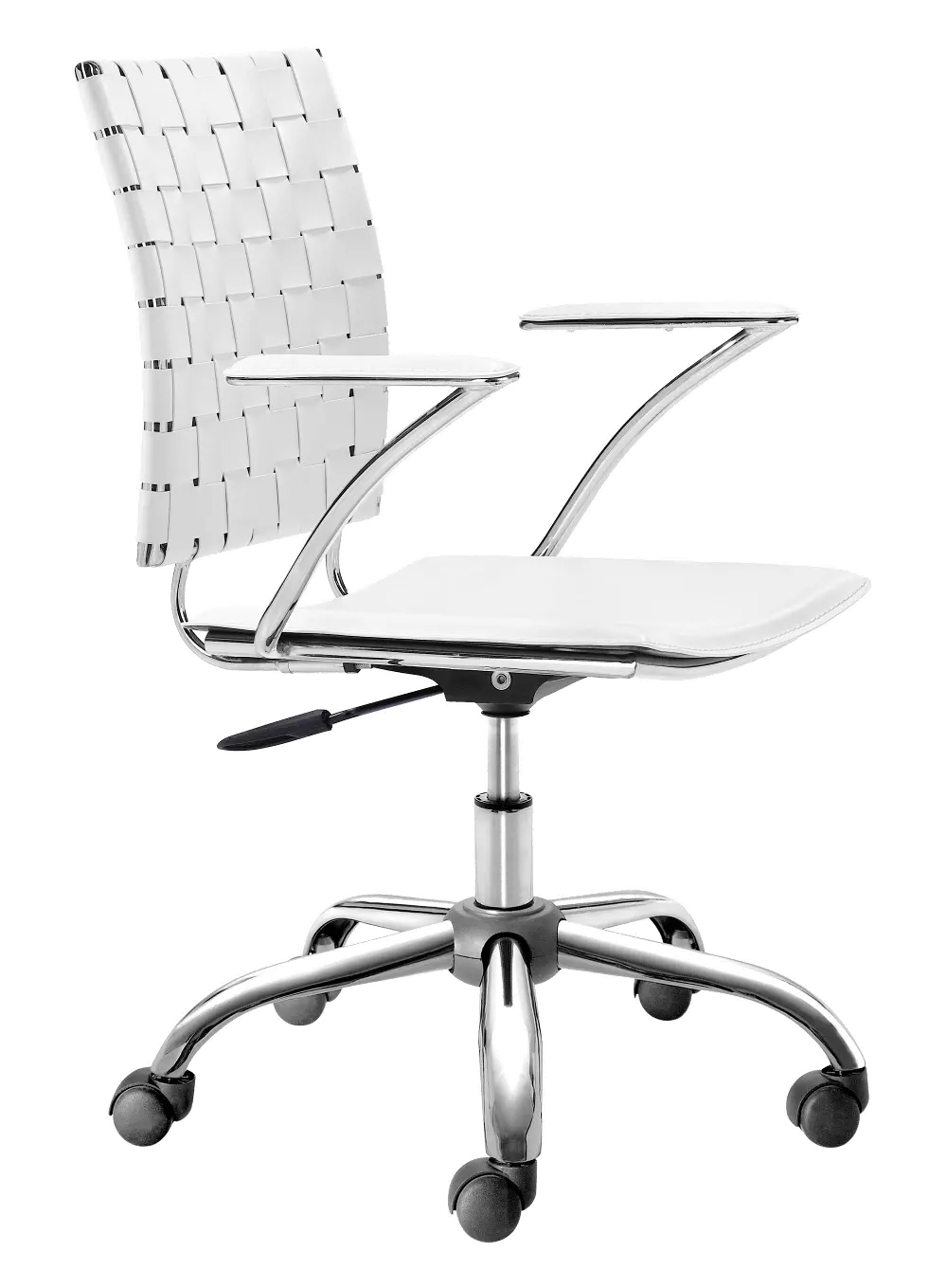 Criss Cross White Office Chair-1