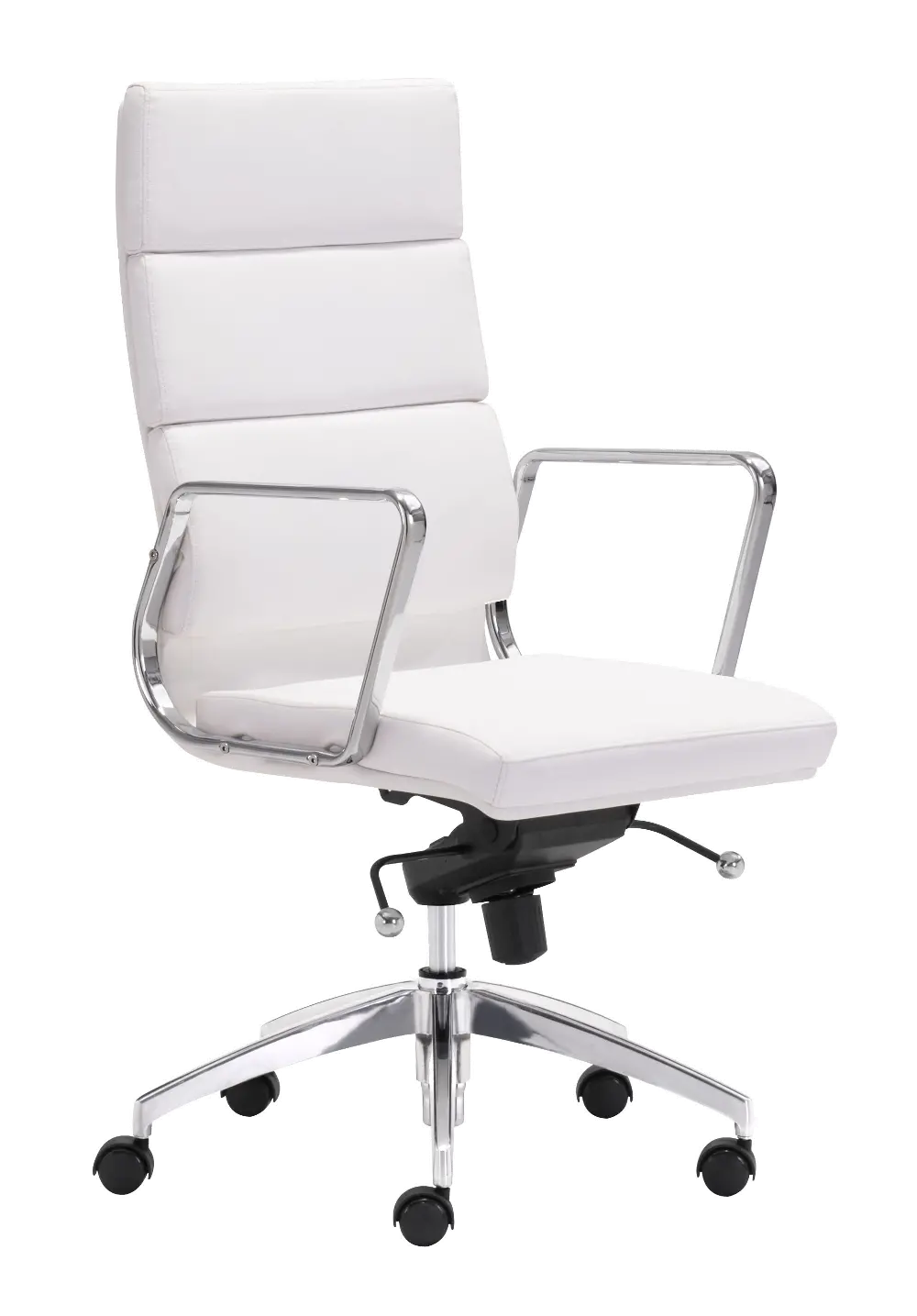 Sleek White High Back Office Chair - Engineer-1