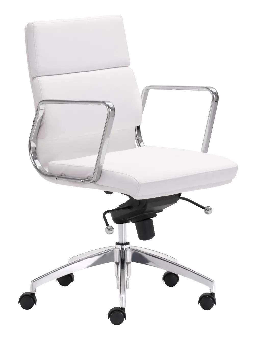 White Low Back Office Chair - Engineer-1