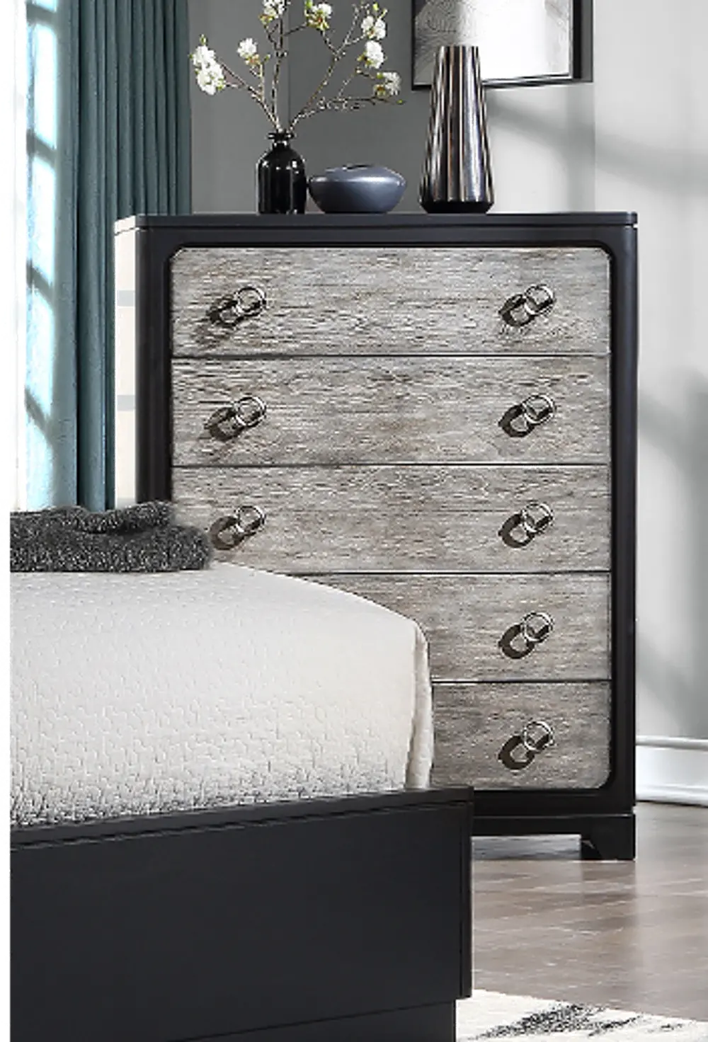 Astoria Black and Gray Chest of Drawers-1