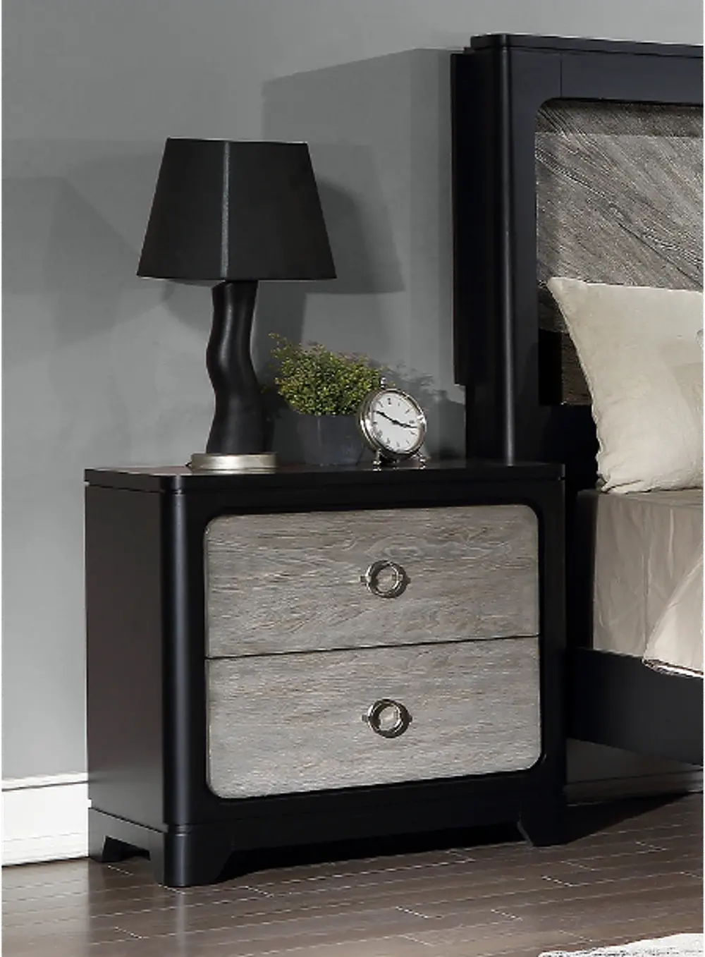 Astoria Black and Gray Nightstand-1