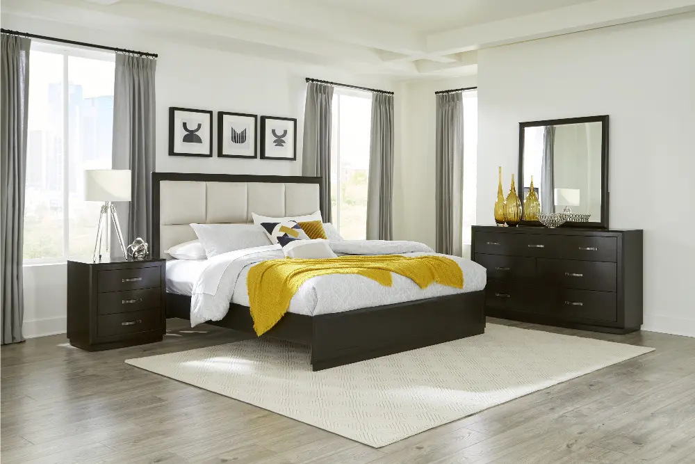 Hilton Dark Charcoal 4 Piece Queen Bedroom Set-1