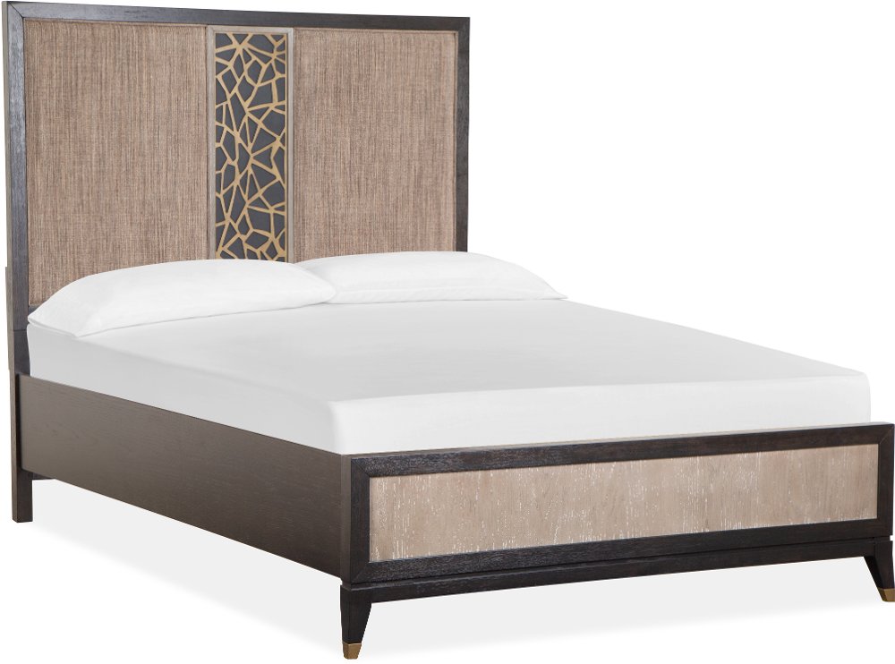 Contemporary Black and Gray Queen Bed - Ryker