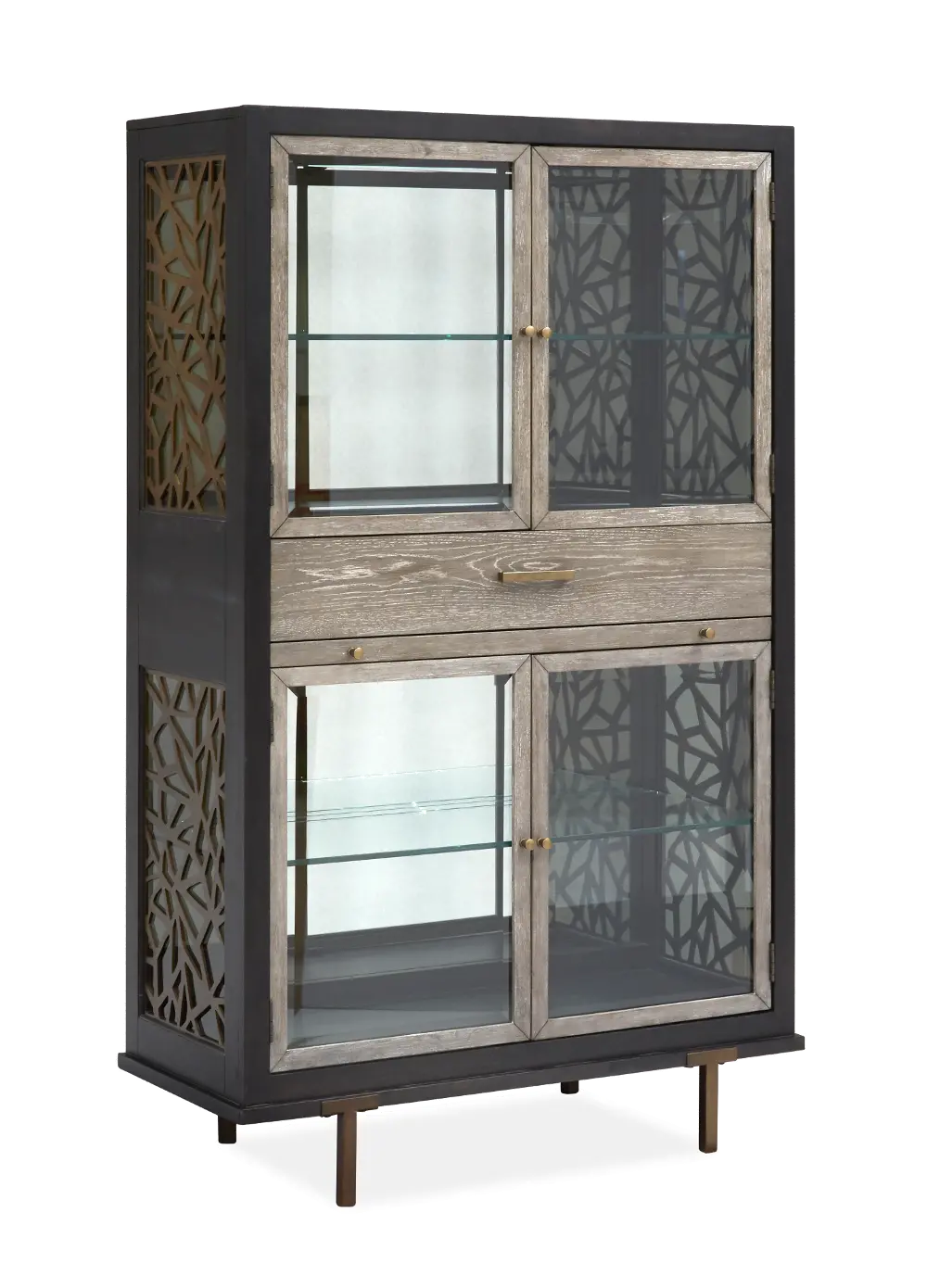 Ryker Black and Gray Display Cabinet-1
