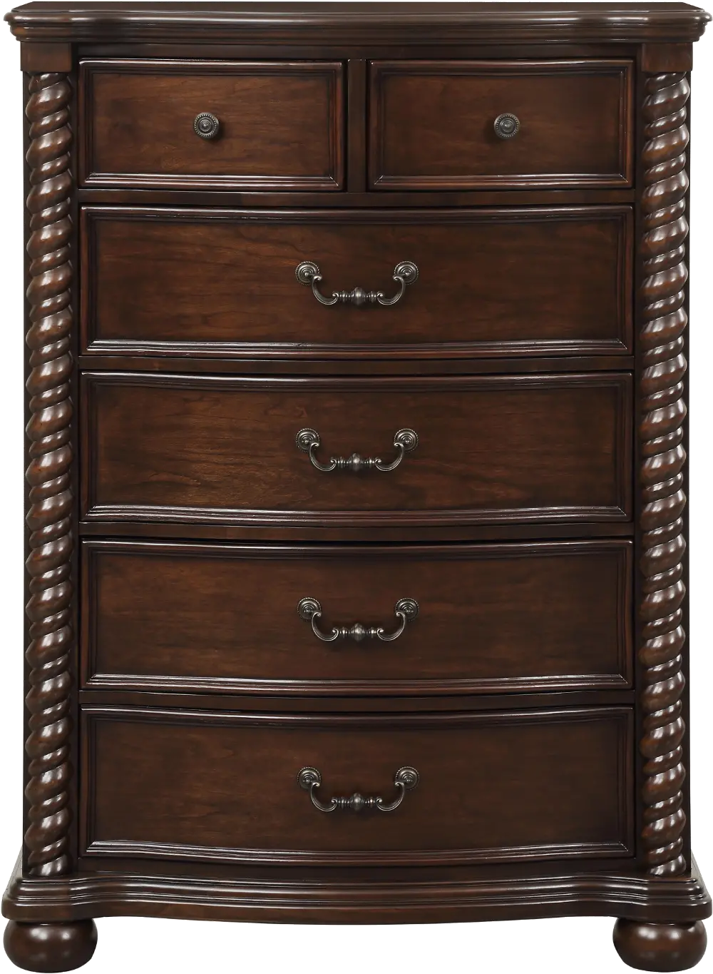 Traditional Brown Cherry Chest of Drawers - Montarosa-1