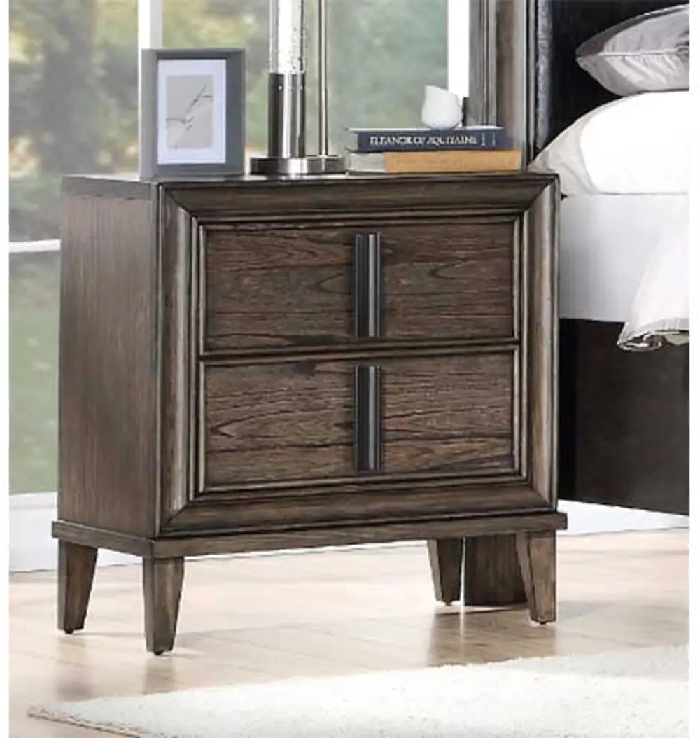 Stormont Gray-Brown Nightstand-1