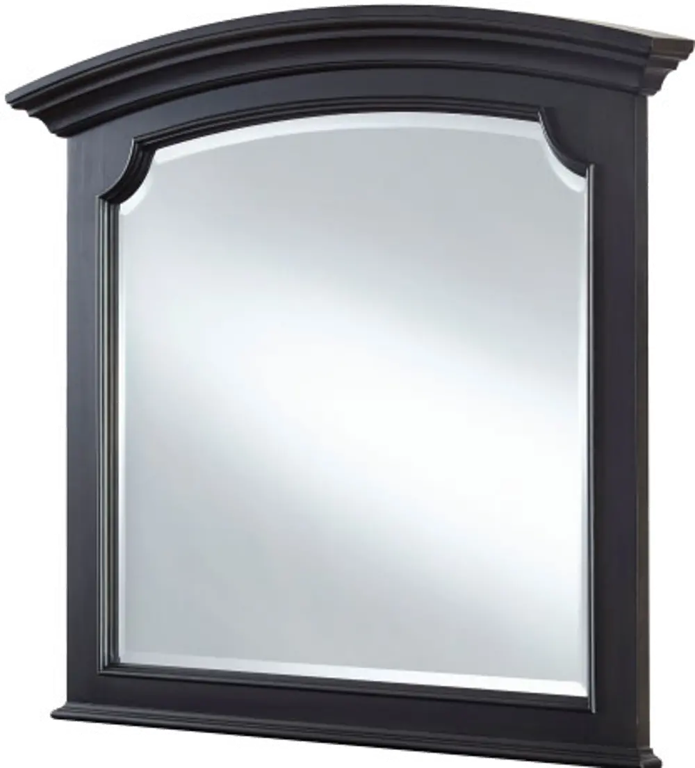 Traditional Rustic Dark Gray Arched Mirror - Townsend-1