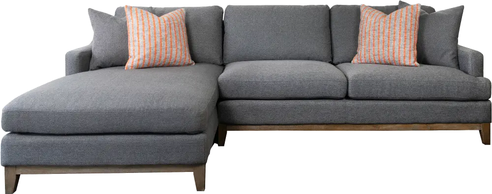 Slate Gray 2 Piece Sectional Sofa with LAF Chaise - Grant-1