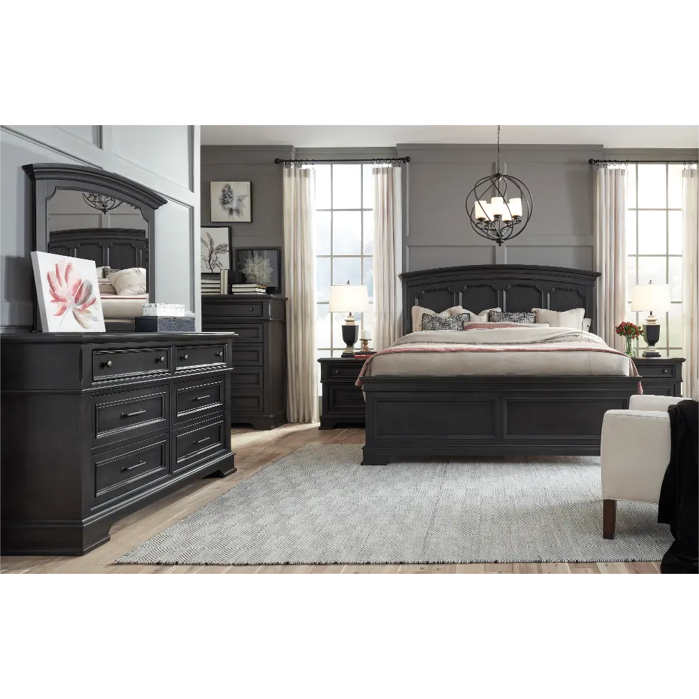 Townsend Dark Gray 4 Piece Queen Bedroom Set-1