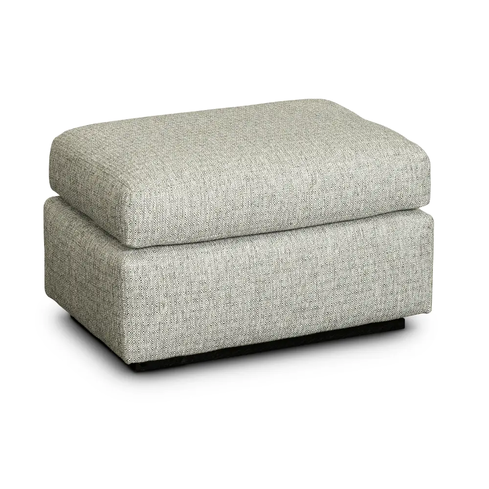 Transitional Gray Gliding Ottoman - Sugar Shack-1