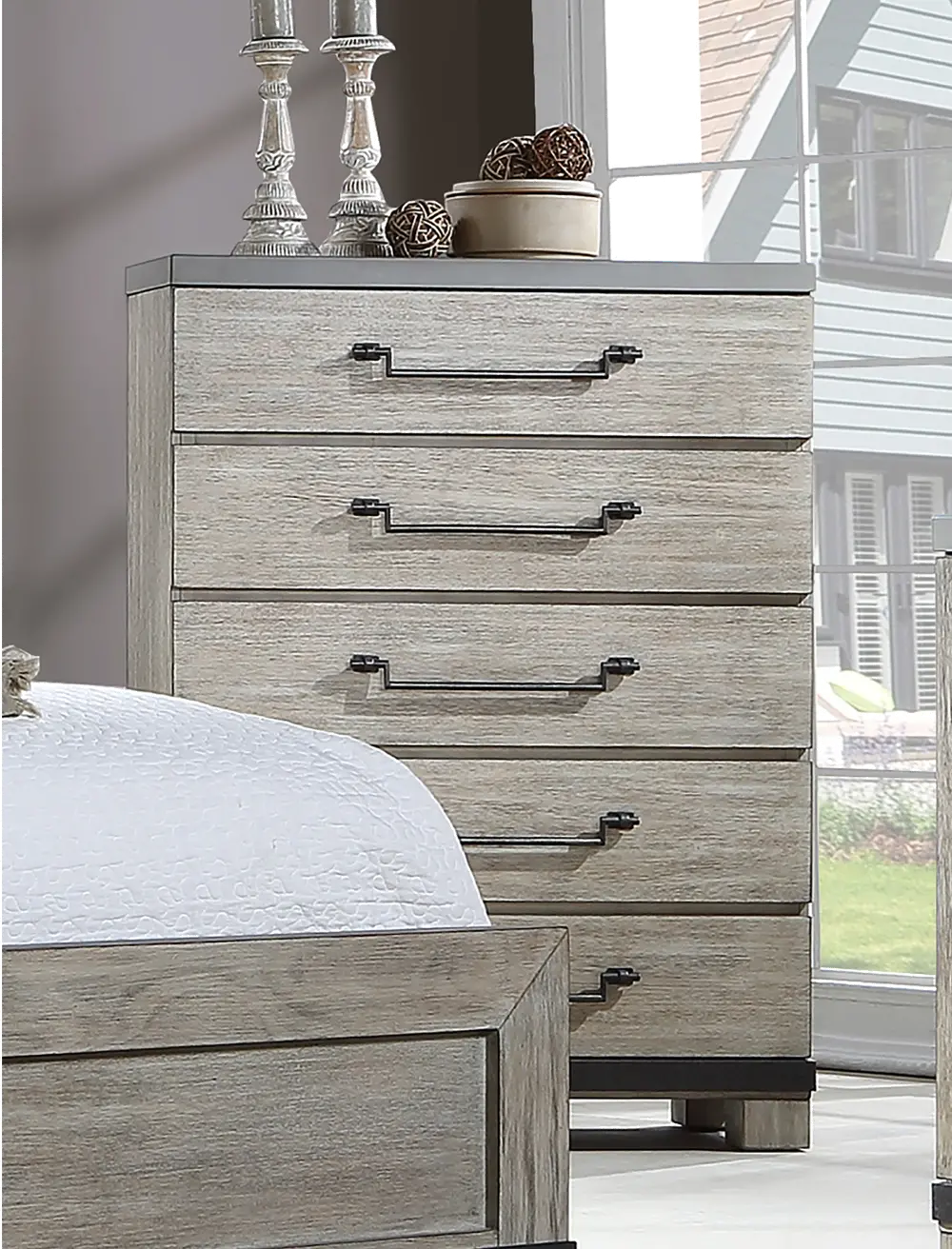 Perry Gray Chest of Drawers-1