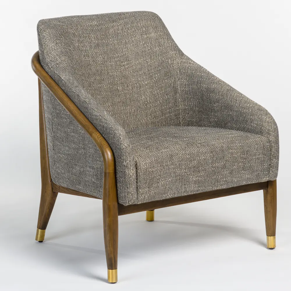 Modern Tweed Brown Accent Chair - Truman-1