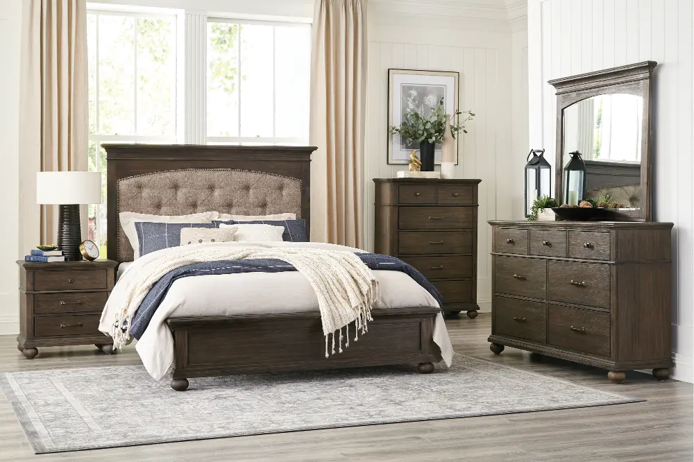 Margery Rustic Brown 4 Piece California King Bedroom Set-1