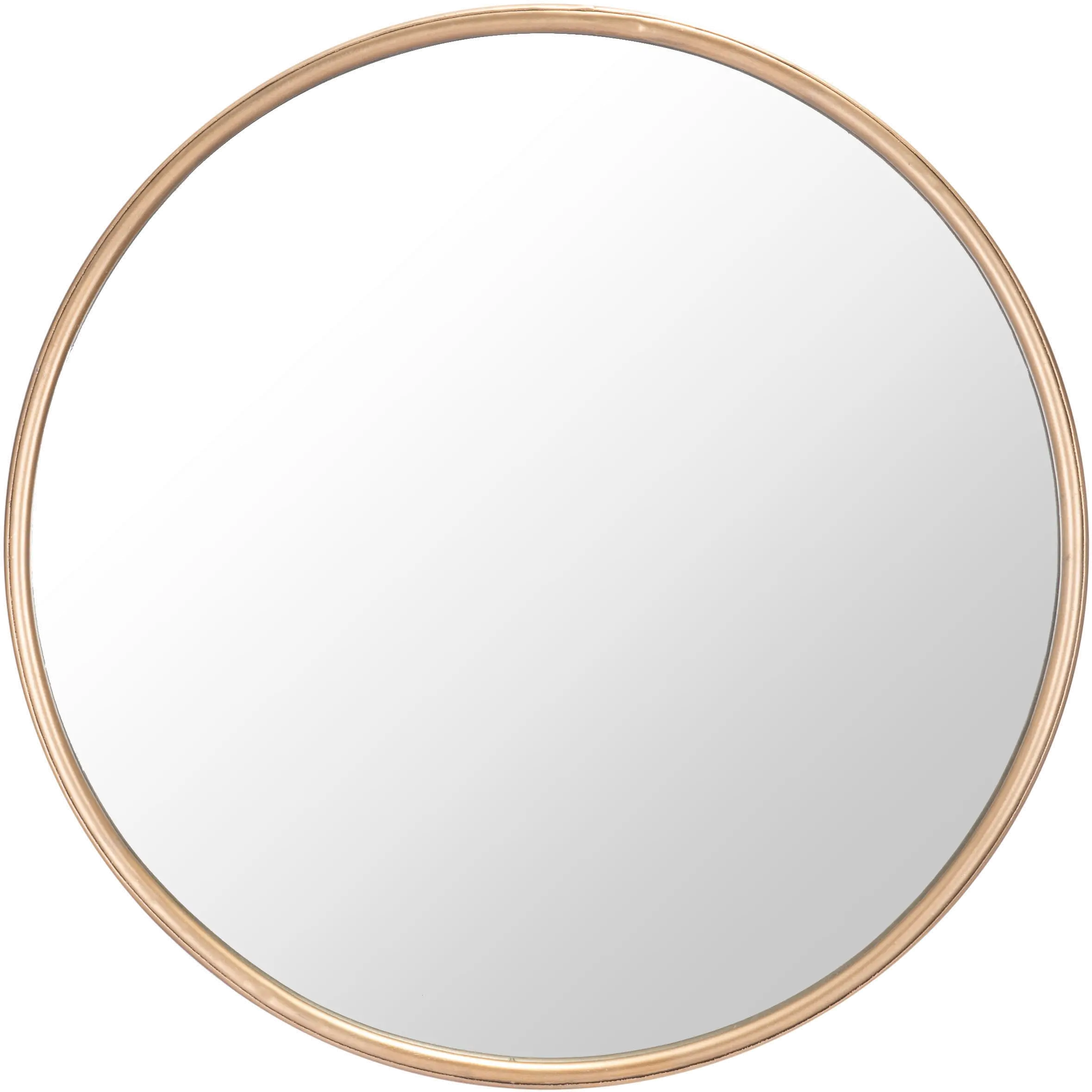Large Round 16 Inch Gold Mirror - Ogee