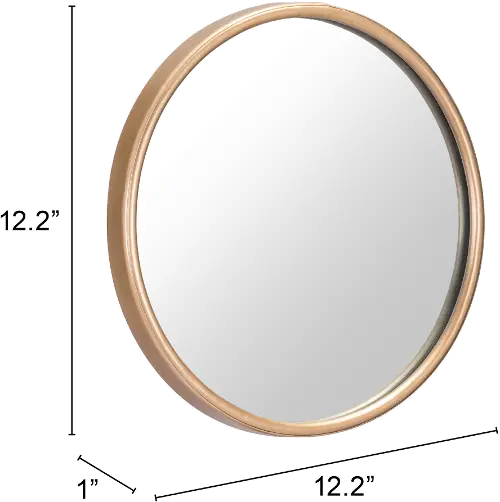 Gold Small Oval Mirror