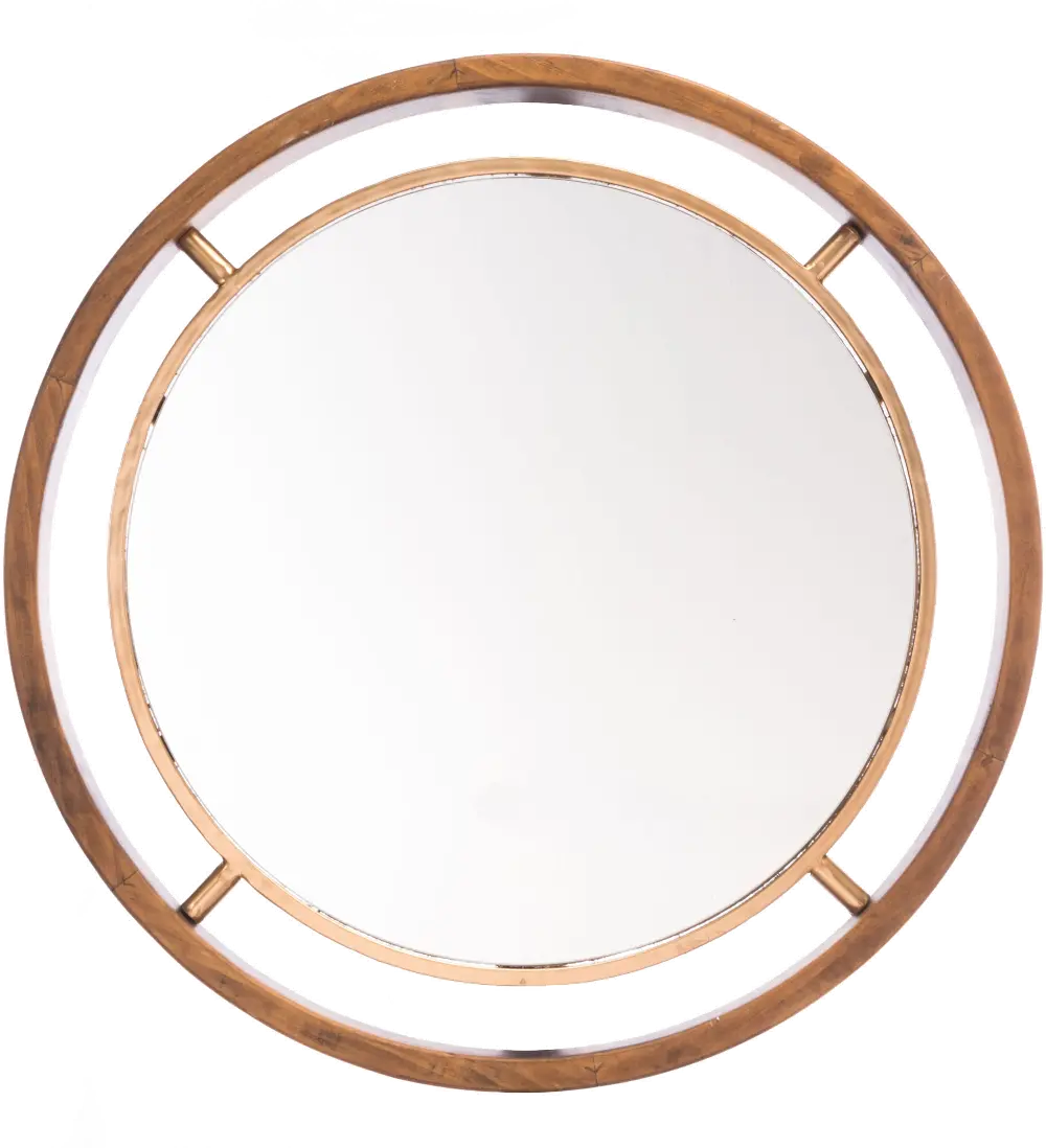 Round Gold Wall Mirror-1