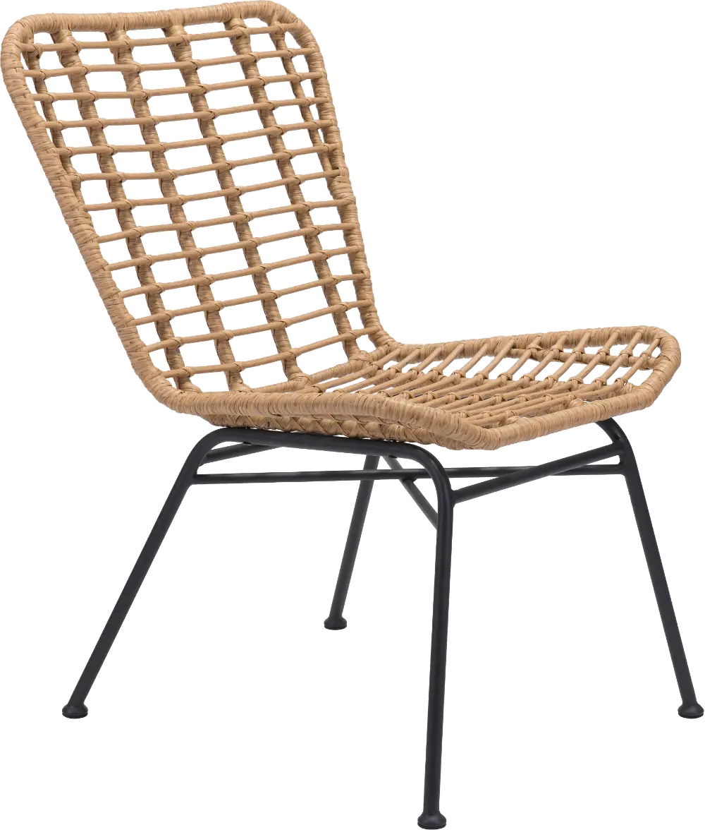 Modern Natural Patio Dining Chairs - Lorena Set of 2-1