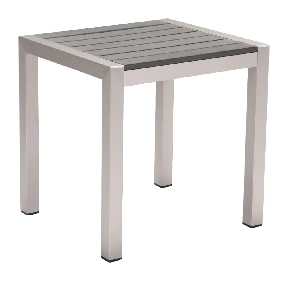 Brushed Aluminum Side Table - Cosmopolitan-1