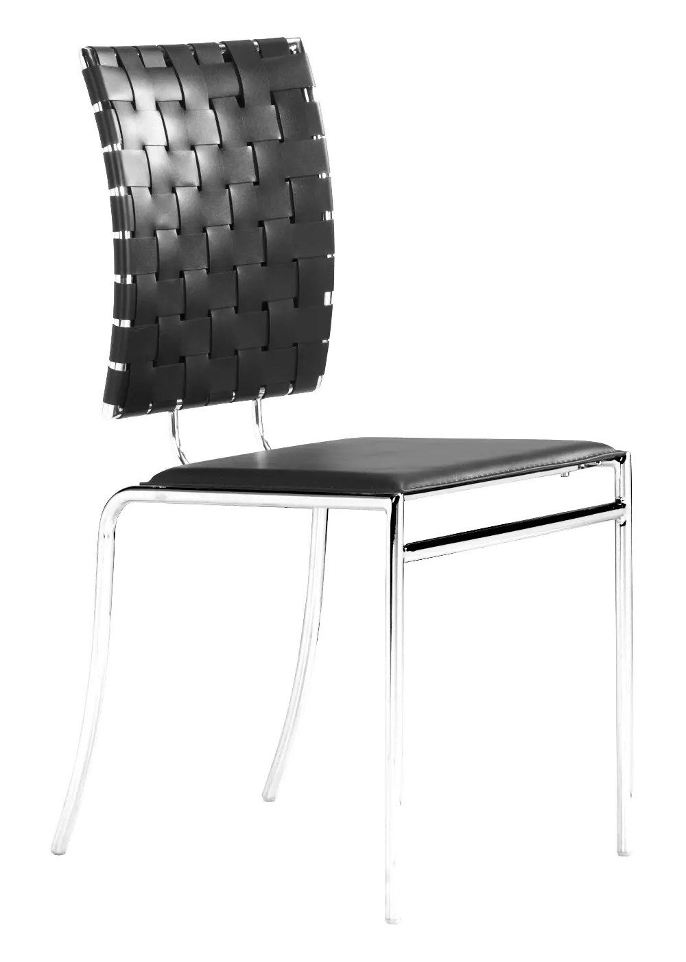 Black Dining Room Chair (Set of 4) - Criss Cross-1