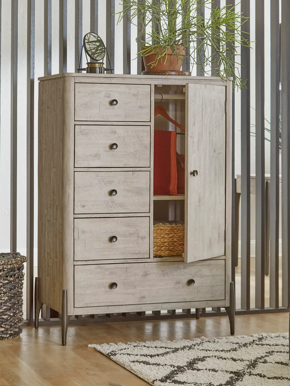 Zane Parchment Tan Chifforobe-1