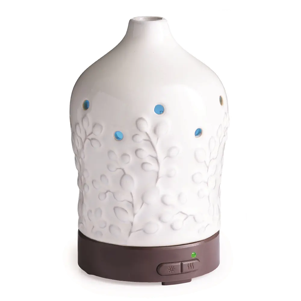 White Embossed Willow Airome Oil Diffuser-1