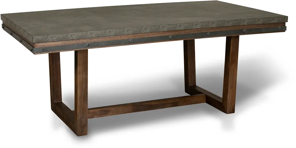 Forge Wood and Faux Concrete Dining Room Table-1