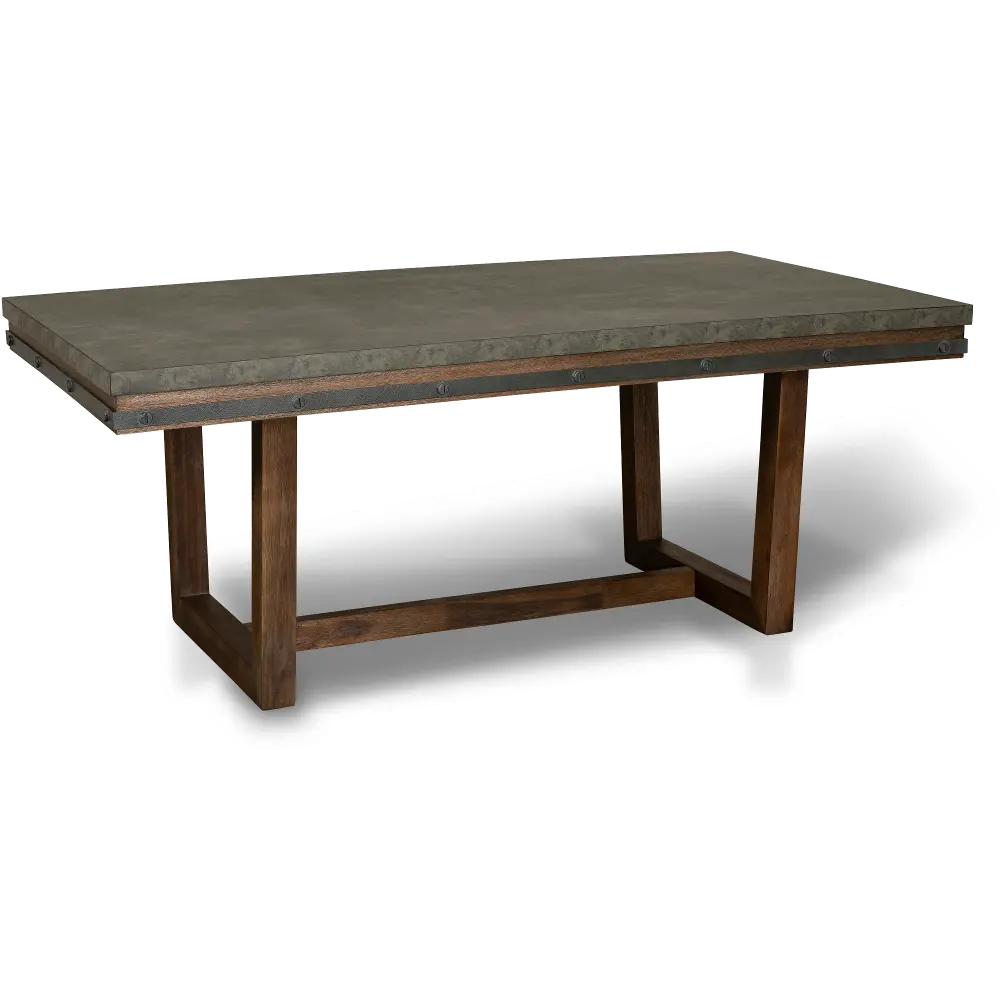 Forge Wood and Faux Concrete Dining Room Table-1
