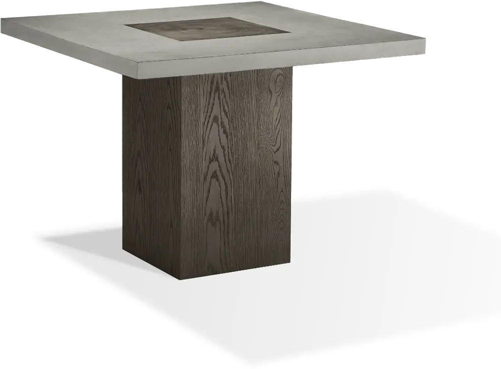 Modesto Dark Brown and Concrete Square Dining Room Table-1