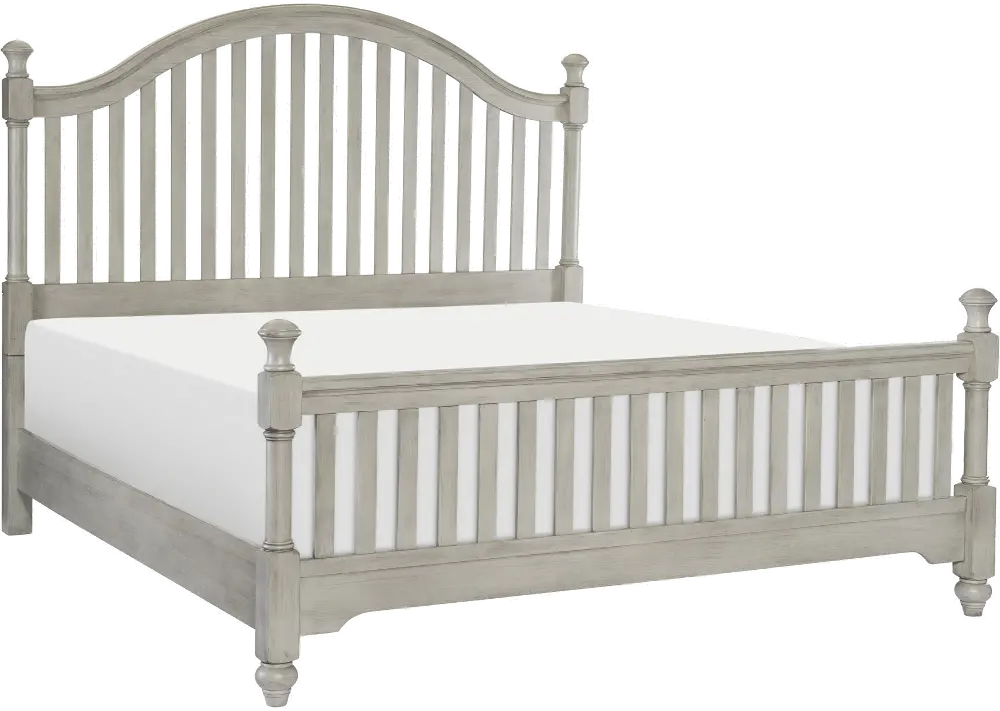 Mystic Hills Light Gray Queen Bed-1