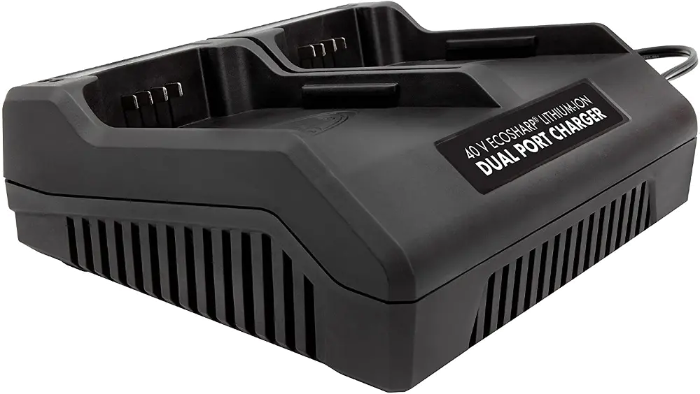 iCHRG40-DPC Snow Joe EcoSharp Lithium-Ion Battery Dual Port Charger - 40 Volt-1