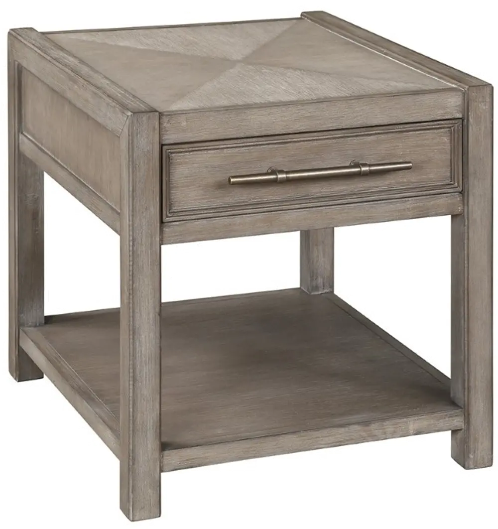 Cypress Lane Transitional Washed Gray End Table-1