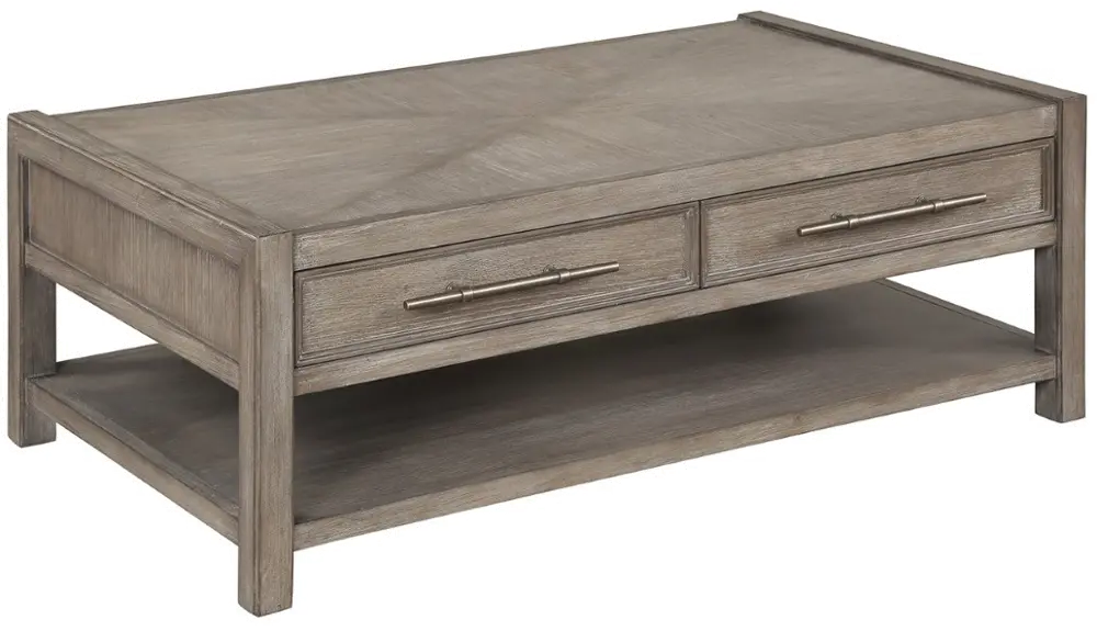 Cypress Lane Transitional Washed Gray Coffee Table-1