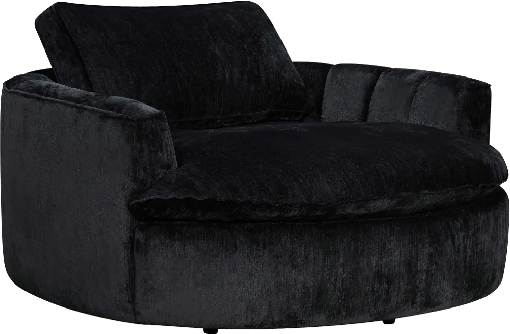 Stravo Dark Blue Slate Curved Cuddler Chair-1