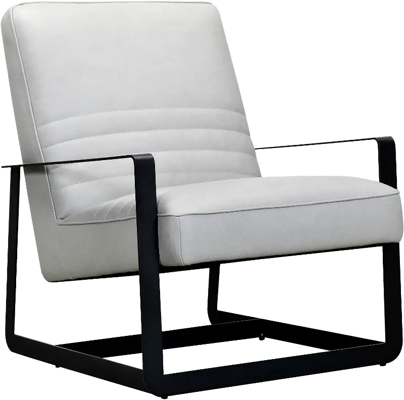 Xenia Gray Leather Accent Chair Rc Willey, Black And White Leather Accent Chair