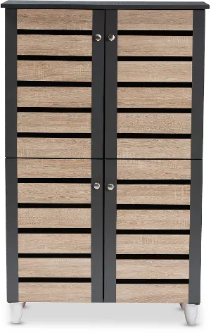 Contemporary shoe rack - Schreinerei Wilhelm KG - MFC / with hinged door /  40 pairs