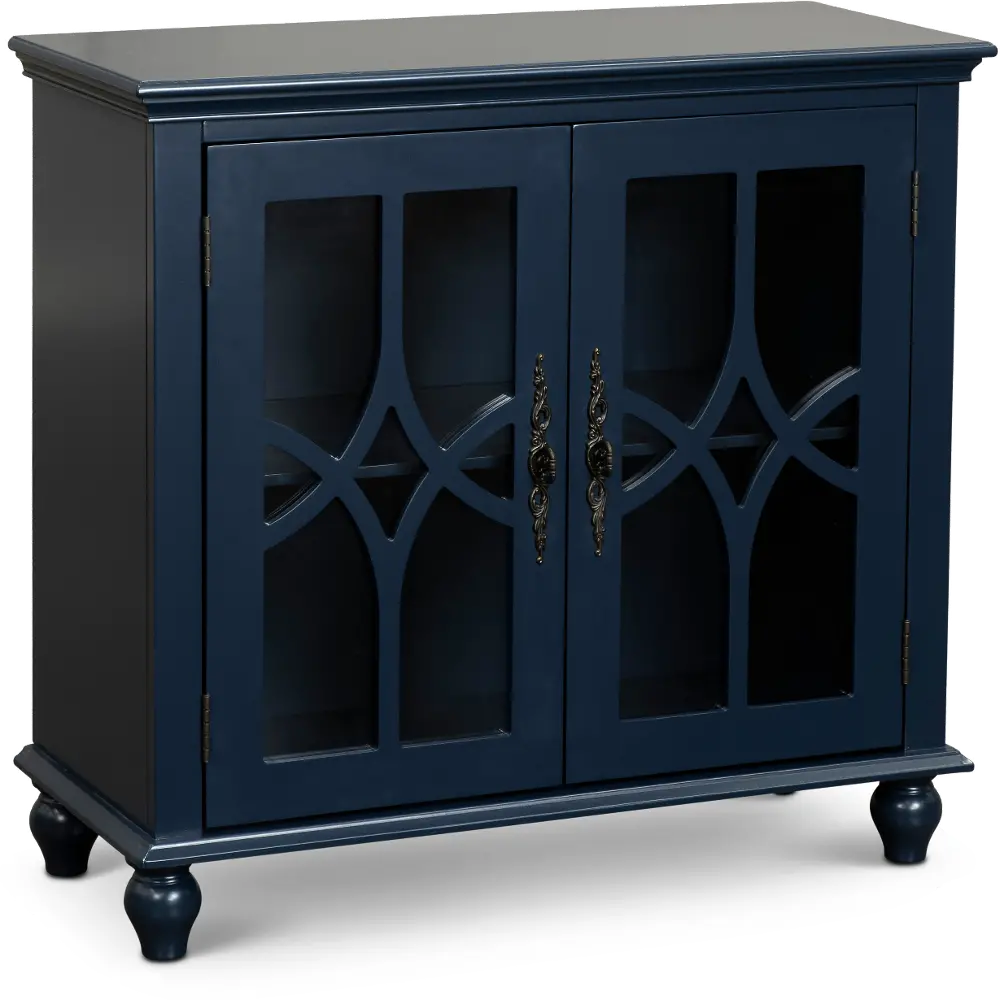Navy Blue Two Door Accent Cabinet - Allison-1