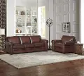 Eglinton Brown Leather Sofa and Chair Set
