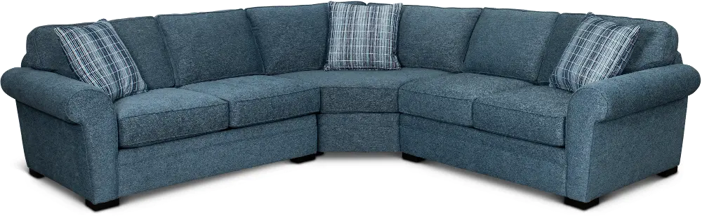 KIT Orion Blue 3 Piece Curved Sectional-1